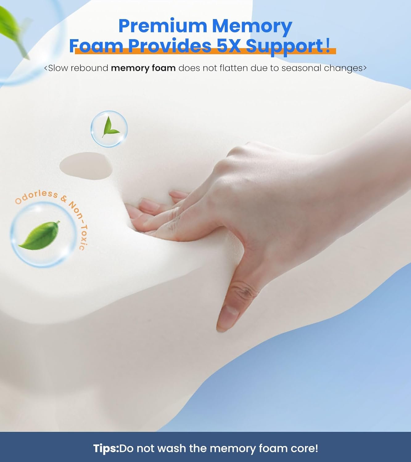 Ultra Pain Relief Cooling Pillow for Neck Support, Adjustable Cervical Pillow Cozy Sleeping, Odorless Ergonomic Contour Memory Foam Pillows, Orthopedic Bed Pillow for Side Back Stomach Sleeper - Image 6