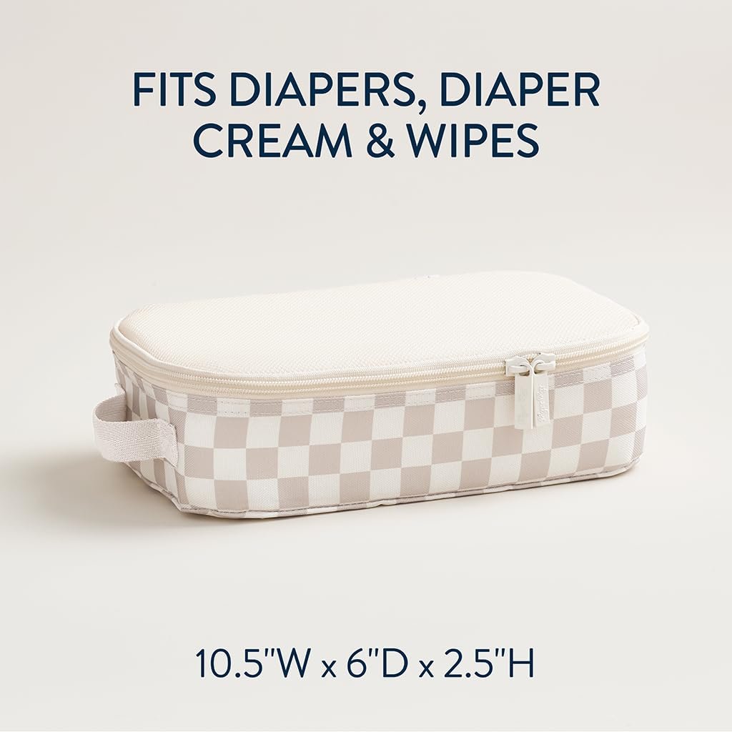 Itzy Ritzy Packing Cubes for Travel – Set of 3 Packing Cubes or Travel Organizers; Each Cube Features a Mesh Top, Double Zippers and a Fabric Handle (Checkerboard) - Image 4