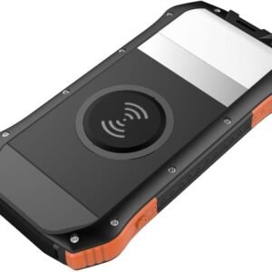 BoxWave Charger Compatible with Samsung Galaxy S10e – Solar Wireless Rejuva PD Power Pack (16000mAh), Solar Powered Backup Power Bank – Jet Black