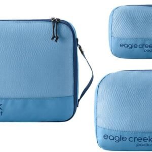 Eagle Creek Pack-It Reveal Cube Set – Packing Cubes for Compartmentalizing Luggage – Durable – Ultra-Lightweight – Water-Resistant – Easy Grab Zipper Pull – Mesh Windows – Blue Dawn – XS/S/M