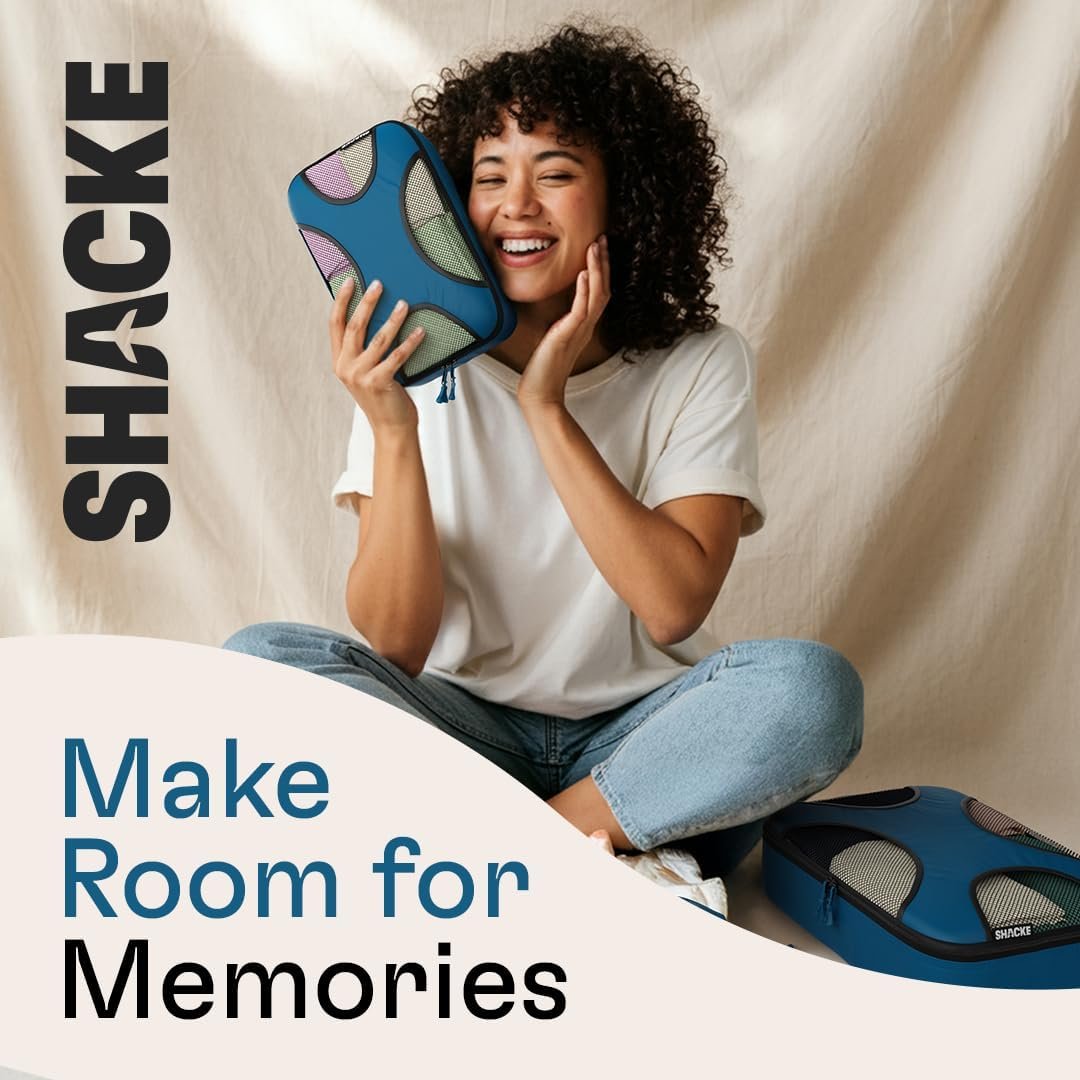 Shacke 6 Set Packing Cubes for Travel - Compression Packing Bags/Travel Organizer - Luggage Organizer Bags for Traveling - Travel Essentials for Women - Cruise Must Haves Packing List - Image 6