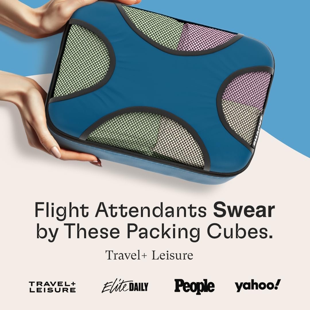 Shacke 6 Set Packing Cubes for Travel - Compression Packing Bags/Travel Organizer - Luggage Organizer Bags for Traveling - Travel Essentials for Women - Cruise Must Haves Packing List - Image 2