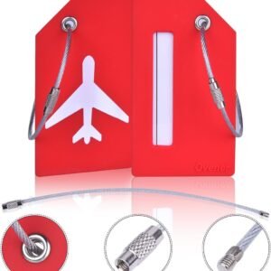 5Pack Silicone Luggage Tag with Name ID Card Perfect to Quickly Spot Luggage Suitcase by Ovener