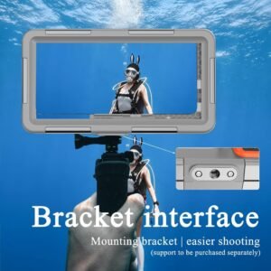 2025 Underwater Snorkeling Diving Phone Case for Phone 17/16/15/14/13/12Pro Max/Galaxy S25/S24/S23.(50ft/15m) Professional Scuba Dive Waterproof Case Underwater Photo Video(Gray)