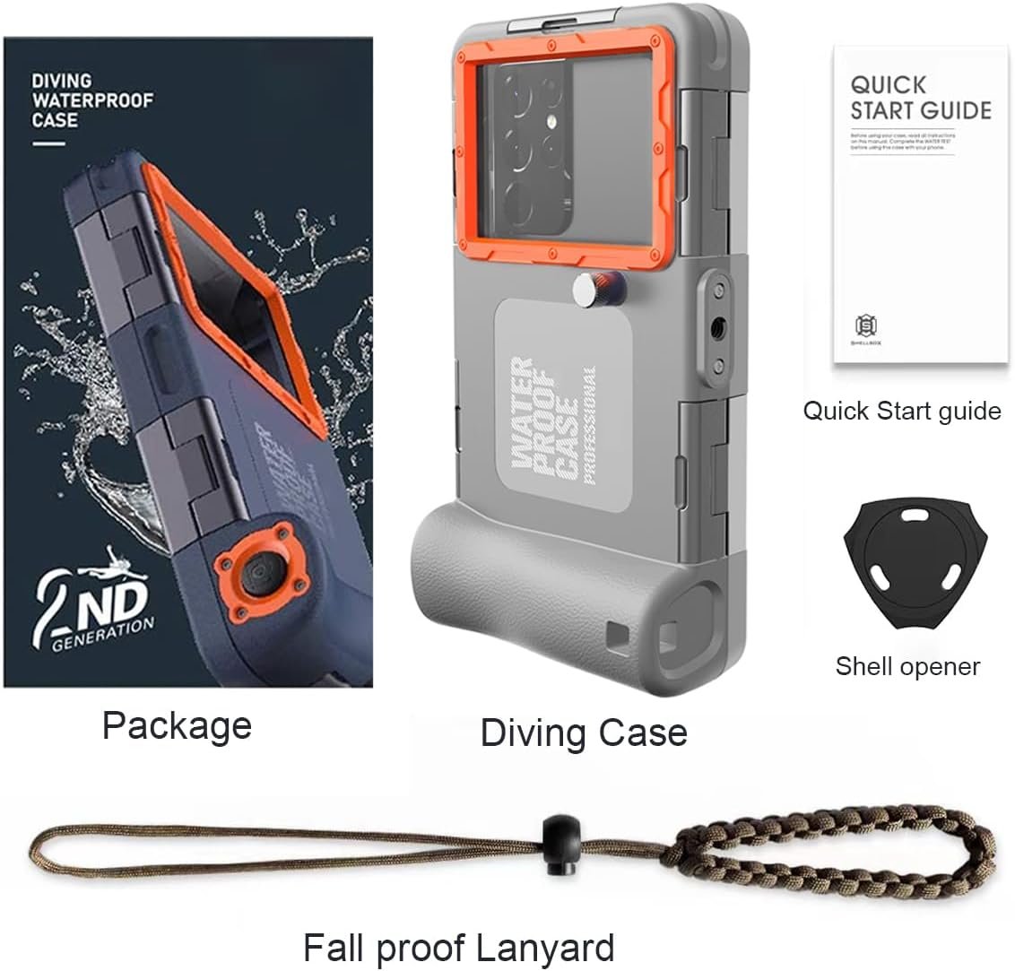 2025 Underwater Snorkeling Diving Phone Case for Phone 17/16/15/14/13/12Pro Max/Galaxy S25/S24/S23.(50ft/15m) Professional Scuba Dive Waterproof Case Underwater Photo Video(Gray) - Image 6