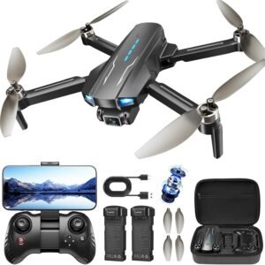 Drone with Camera for Kids 1080P HD FPV, Brushless Motor Quadcopter for Adults and Beginners, Waypoint Fly, 360°Flip, Gravity Control, Circle Fly, Auto Hover, RTF and Foldable