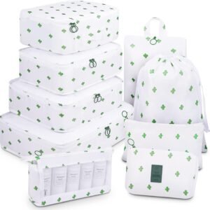 Mossio 9 Set Packing Cubes with Shoe Bag & Electronics Bag – Luggage Organizers Suitcase Travel Accessories