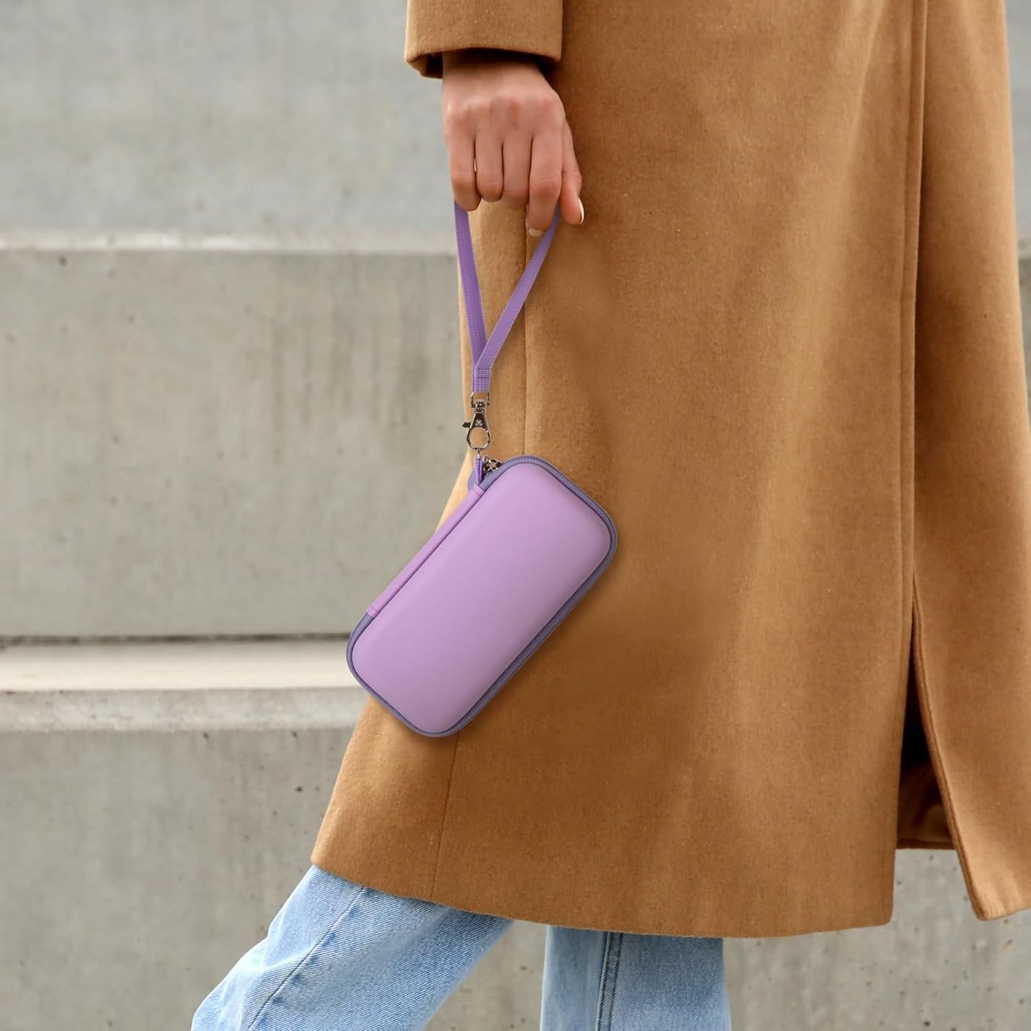 Case for Anker Magnetic Battery 10,000mAh Foldable Wireless Portable Charger, 633/622/621/321 5,000mAh Power Bank (MagGo) Holder, Storage for Baseus Power Delivery -Case Only (Purple, Medium) - Image 7