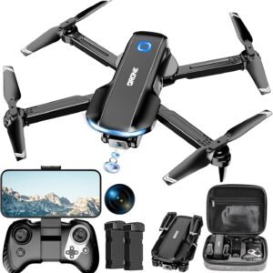 Drone with Camera 1080P HD FPV Foldable Drone for Adults and Beginners, RC Quadcopter with Gravity Control, One Key Take Off/Land, Optical Flow Positioning, 360° Flip, 3 Speed Mode, Waypoint Fly