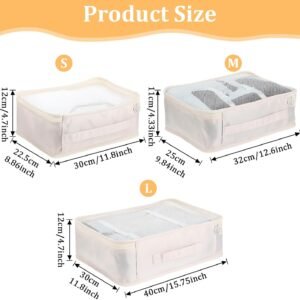 12 Pcs Packing Cubes for Suitcase Travel Luggage Bags Bulk Mesh Organizer Set for Hiking Camping Backpacking Clothes Accessories(Light Khaki, S, M, L Size)