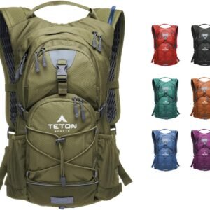 Teton Oasis/Trailrunner Hydration Backpack – Lightweight Water Pack with 2L/3L Bladder for Hiking, Running, Cycling, Biking – 2L/18L/22L Sizes – Sewn-in Rain Cover – Fits Men and Women
