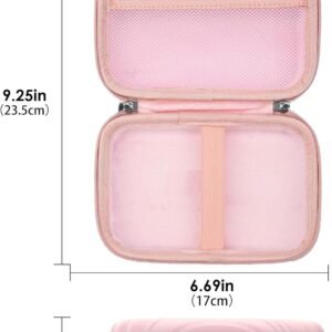 Portable Solar Charger & Power Bank Travel Case – Hard Storage Box Compatible with Anker PowerCore 10K and Durecopow 20000mAh Solar Charger (Pink)