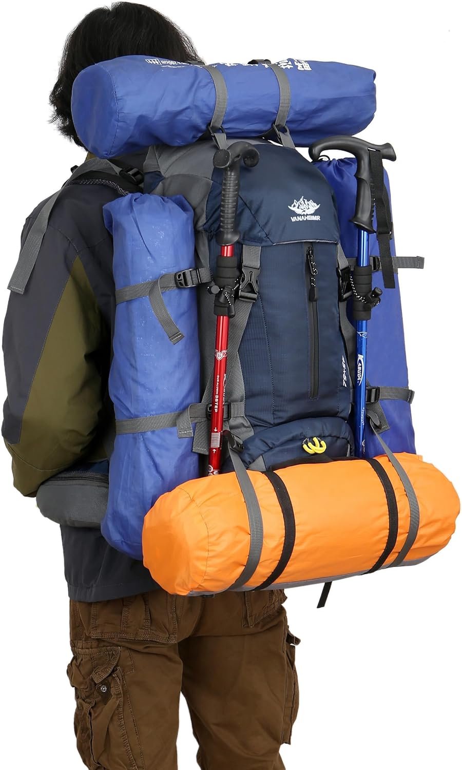 WoneNice 50L(45+5) Waterproof Hiking Backpack - Outdoor Sport Daypack with Rain Cover - Image 3