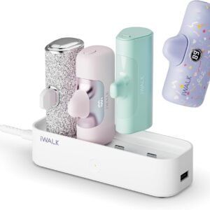 iWALK Charger Station for Portable Charger 4500mAh, 4800mAh, 5000mAh Power Bank for iPhone Charging Station Multiple USB-C Family-Sized Charger Station for Home(Station Only), White