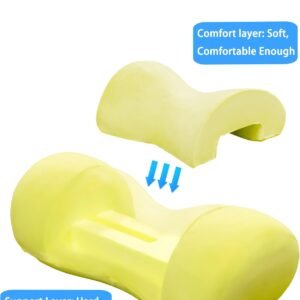Bespilow Small Neck Roll Pillow,Say Goodbye to Neck Pain, Cervical Memory Foam Pillow for Tension Muscle Relief, Contour Support, Shoulder Pain Relaxer with Breathable Pillowcase, Odorless
