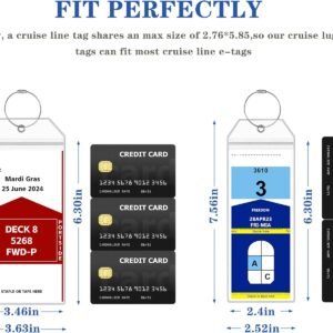 6 Pack Luggage Tags Travel Essentials & Cruise Essentials for NCL, Princess, Carnival, Royal Caribbean & Celebrity Cruise Ships by SEAVILIA