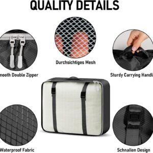 4-Piece Packing Cube Set – Lightweight Luggage Organizers for Travel, Vacation and Suitcases – Durable Accessories with Compression