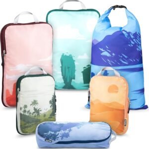 Compression Packing Cubes Set for Travel – Lightweight, Durable Clothes Organizer for Carry-On Luggage and Suitcases by TRIPPED Travel Gear