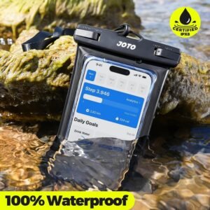 JOTO 2 Pack Waterproof Phone Pouch Case Up to 7″, IPX8 Underwater Phone Case Cellphone Dry Bag for iPhone 17/Air 16 15 14 13 12 Pro Max Xs Max XR X 8 7 6S Plus SE/Galaxy S24 S23 S22 -Black
