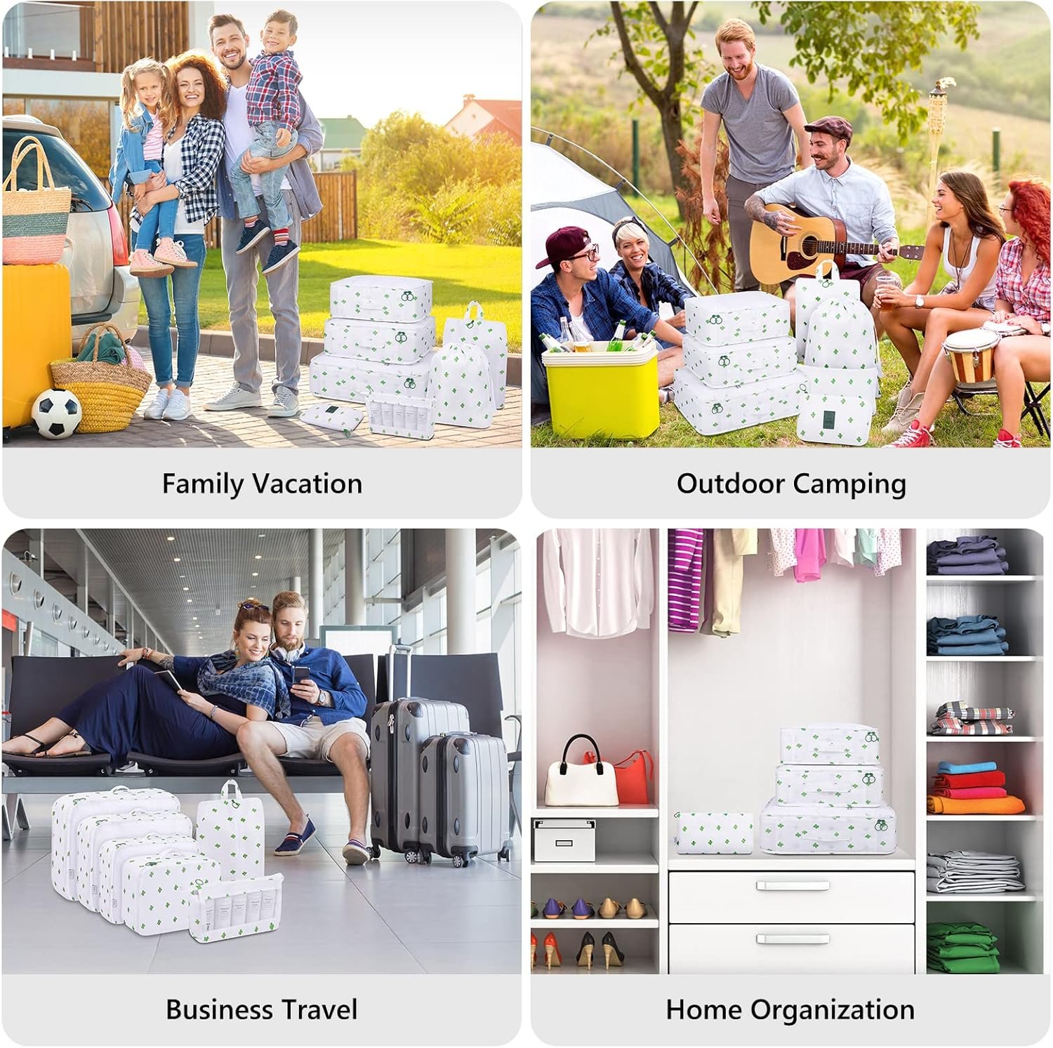 Mossio 9 Set Packing Cubes with Shoe Bag & Electronics Bag - Luggage Organizers Suitcase Travel Accessories - Image 7