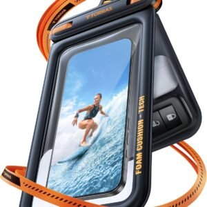 TORRAS IP68 Waterproof Phone Pouch Double Space, Floating Waterproof Phone Case with Lanyard for iPhone 17 Pro Max 16 15 14 S25 S24, Phone Dry Bag Vacation Cruise Ship Travel Essentials 7.0”, Black