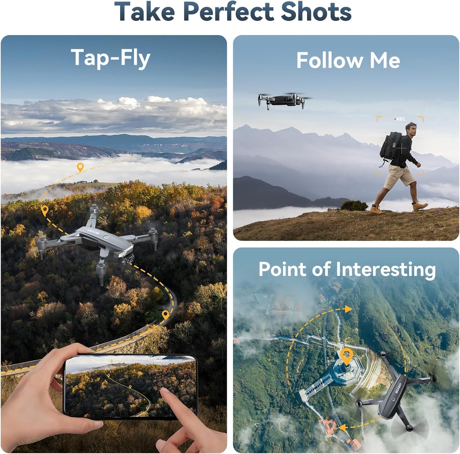 GPS Drone with Camera for Adults 4K, Auto Return Home, Brushless Motor, Follow Me, 5G FPV Transmission, Smart RC Quadcopter Drones for Beginners Kids, Long Flight and Distance, Under 250G - Image 4