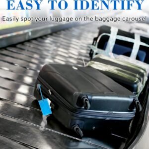 10 Pack Luggage Tags for Suitcases, Airplane Travel Essentials for Flying, International Travel Must Haves, and Luggage Accessories by Sodsay