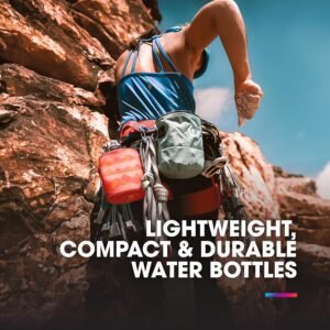 HydraPak Stow – Collapsible Backpacking Water Bottle (350ml, 500ml, 1L) – BPA Free, Ultra Light, Spill-Proof Twist Cap