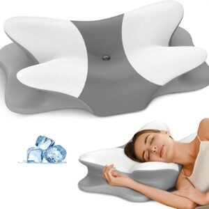 Cervical Neck Pillow for Pain Relief – Ergonomic Side Sleeper Pillow for Neck Support, Cooling Memory Foam Pillows for Sleeping, Contour Pillow Orthopedic Bed Pillow for Back Stomach Sleepers