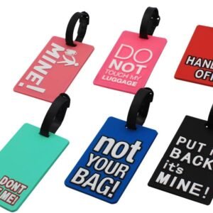 Mziart Funny Luggage Tags Set of 6 Colorful Unique Travel Baggage Bag Tags Suitcase Identify Labels for Women Men