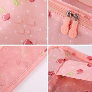Packing Cubes for Suitcases – 7 Pieces,Light Packing Cubes for Travel, Suitcase Organizer Bags Set, Luggage Organizers for Suitcase, Water-Resistant Travel Essentials, Pink Cherry