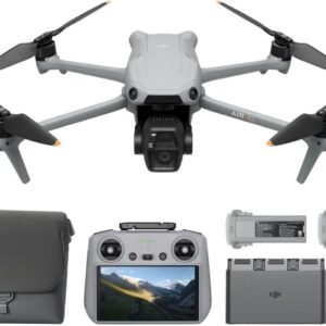 DJI Air 3S Fly More Combo (RC 2 Screen Remote Controller), Drone with 1″ CMOS Wide-Angle & Medium Tele Camera for Adults, 4K/60fps, Omnidirectional Sensing & 3 Batteries for Extended Flight Time