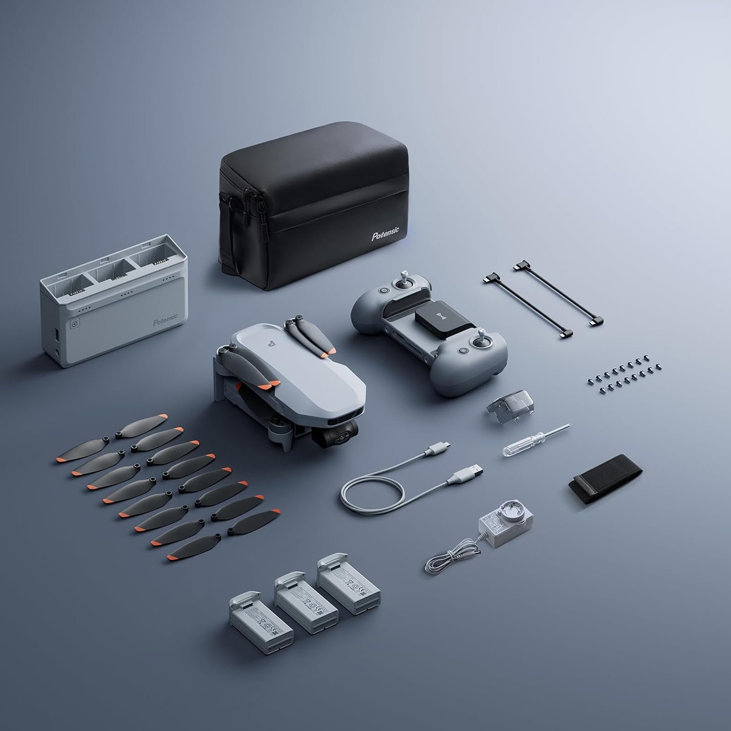 Potensic ATOM 2 Drone with Camera for Adults 4K Video, 8K Photo, Under 249g, 3-Axis Gimbal, 10KM Transmission, AI Track, Vertical Shooting, AI Night Shot, QuickShots, Fly More Combo (96-Min Flight) - Image 8