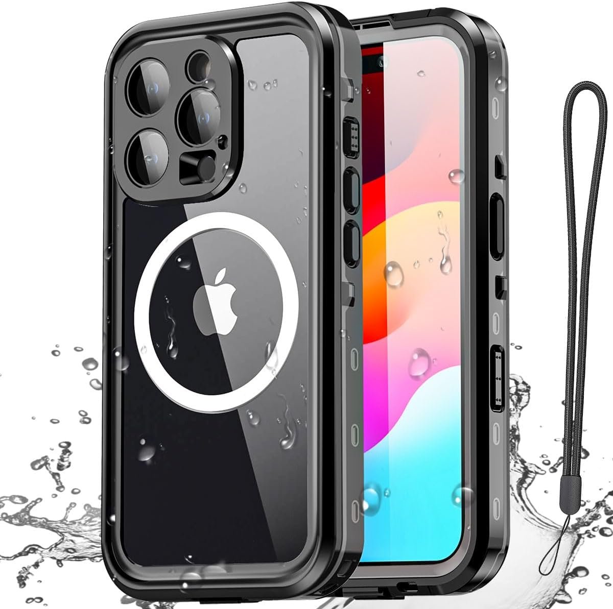 AICase Waterproof Case for iPhone 16 Pro Max(6.9") with MagSafe Clear Water Proof,Snowproof,Dustproof and Shockproof,IP68 Real 360 Full Body Protection Underwater Cover for iPhone 16 Pro Max