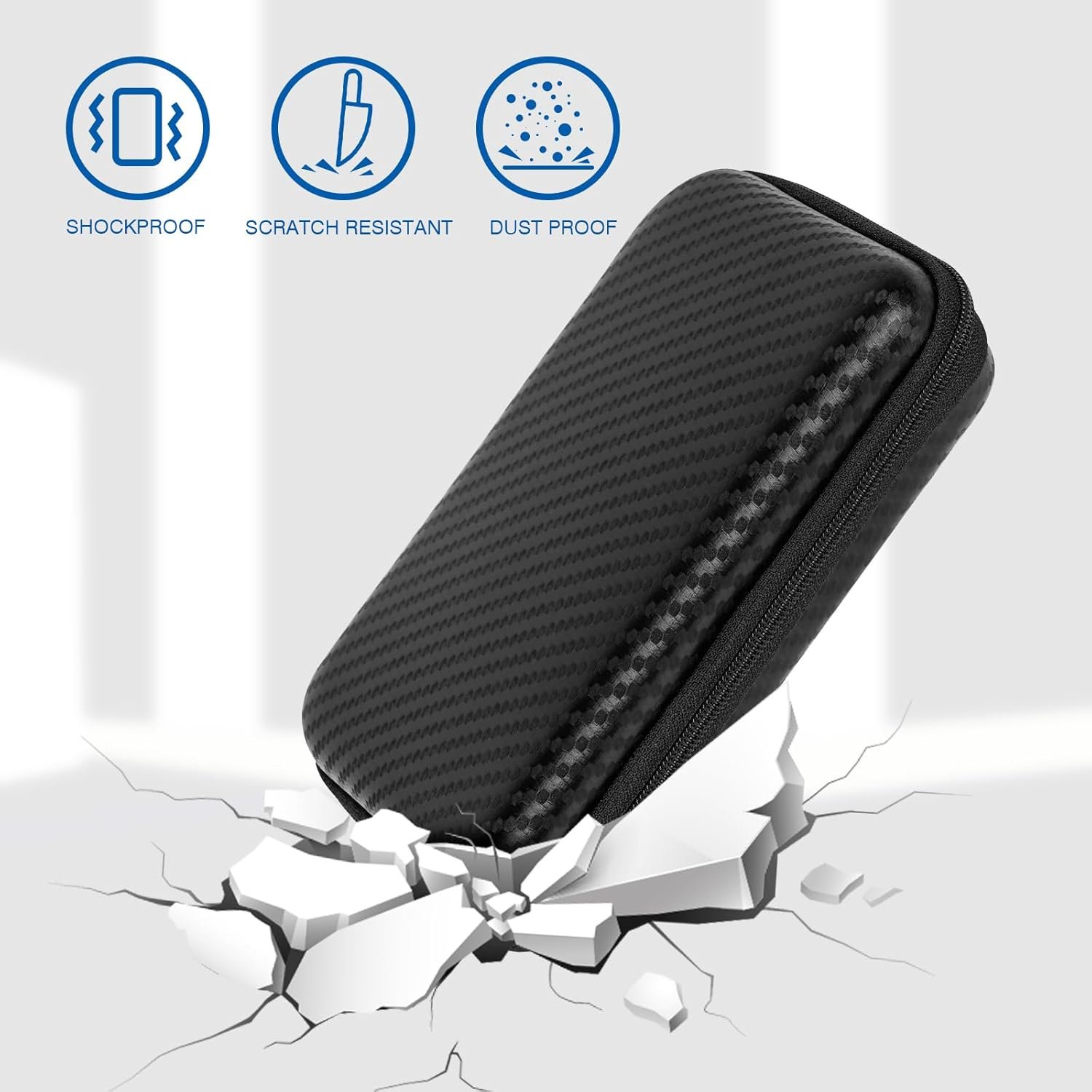 Solar Power Bank Carrying Case - Portable Hard Travel Storage Box for Solar Chargers, Compatible with BLAVOR 10000mAh, Durecopow 20000mAh(Black) - Image 4