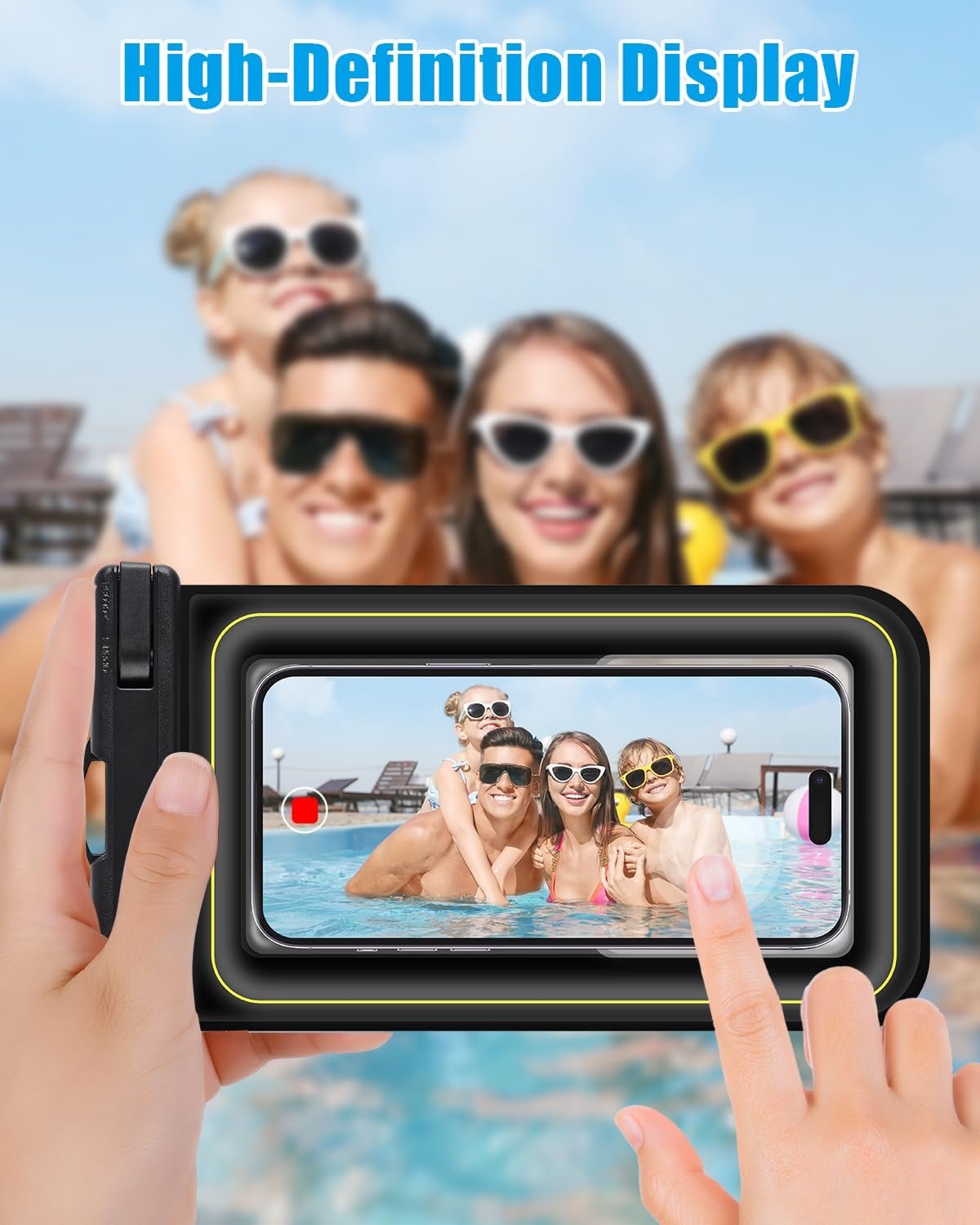 Waterproof Phone Pouch 2 Pack, IP68 Floating Waterproof Phone Case, Up to 8.3" Dry Bag for iPhone 17 16 15 14 13 Pro Max Samsung S25 Ultra S24 S23, Kayak/Beach/Cruise Travel Essentials Black - Image 8