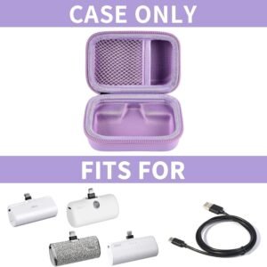 Portable Charger Power Bank Case for Swyop/for Feob/for Charmast/for JEJILL/for LanLuk/for VEGER/for iWALK/for Taegila/for Kuulaa and More Small Charging Battery Pack – Bag Only (Purple)