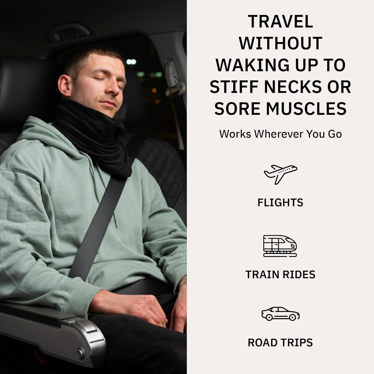 trtl Pillow - Scientifically Proven, Super Soft Neck Support Travel Pillow for Sleeping - Lightweight and Machine Washable - Ergonomic Design for Traveling on Airplanes, Cars, and Trains - Grey - Image 5