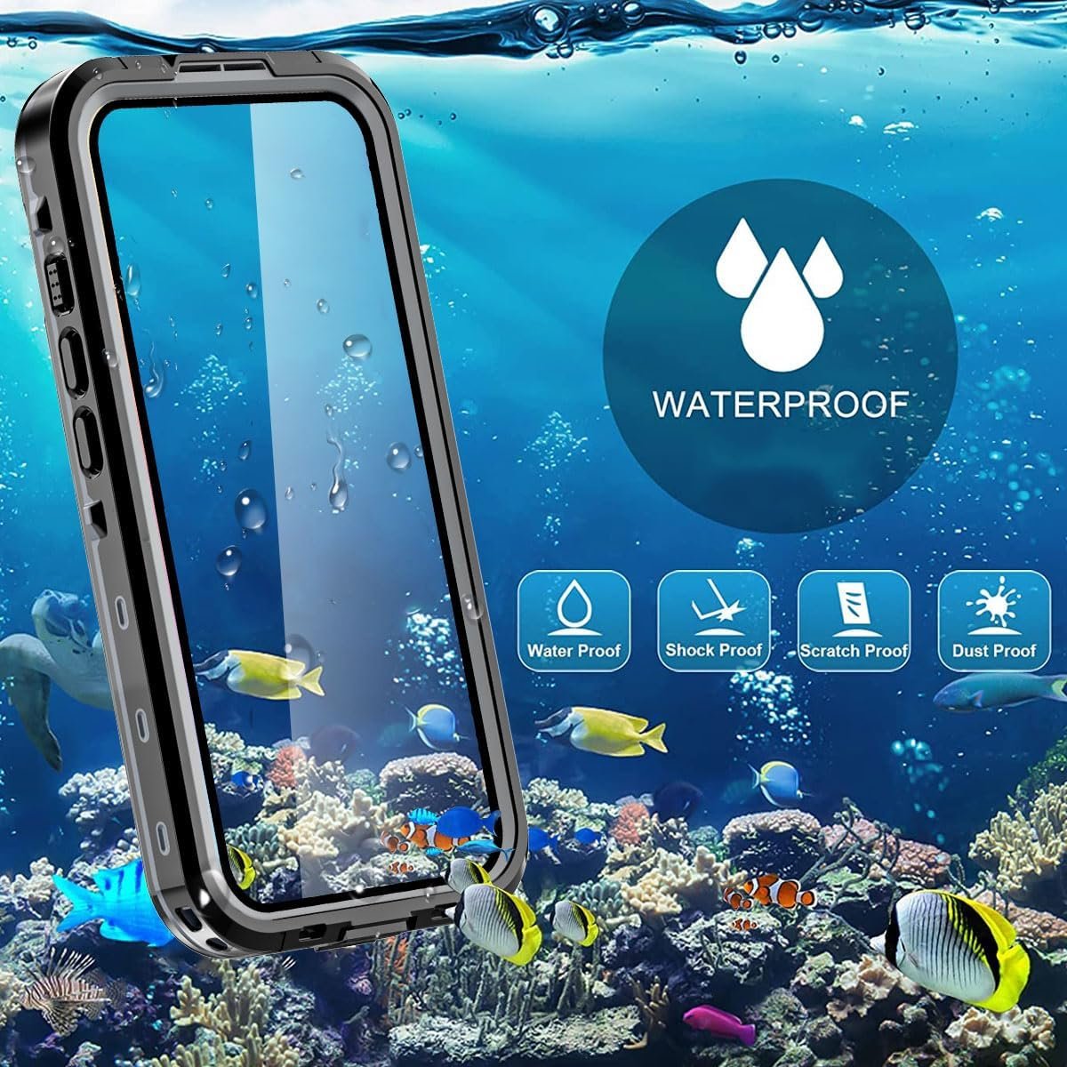 AICase Waterproof Case for iPhone 16 Pro Max(6.9") with MagSafe Clear Water Proof,Snowproof,Dustproof and Shockproof,IP68 Real 360 Full Body Protection Underwater Cover for iPhone 16 Pro Max - Image 7
