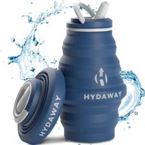 HYDAWAY 17oz Collapsible Water Bottle – BPA-Free, Leakproof, Lightweight, and Space-Saving – Perfect for Travel, Hiking, and Everyday Hydration