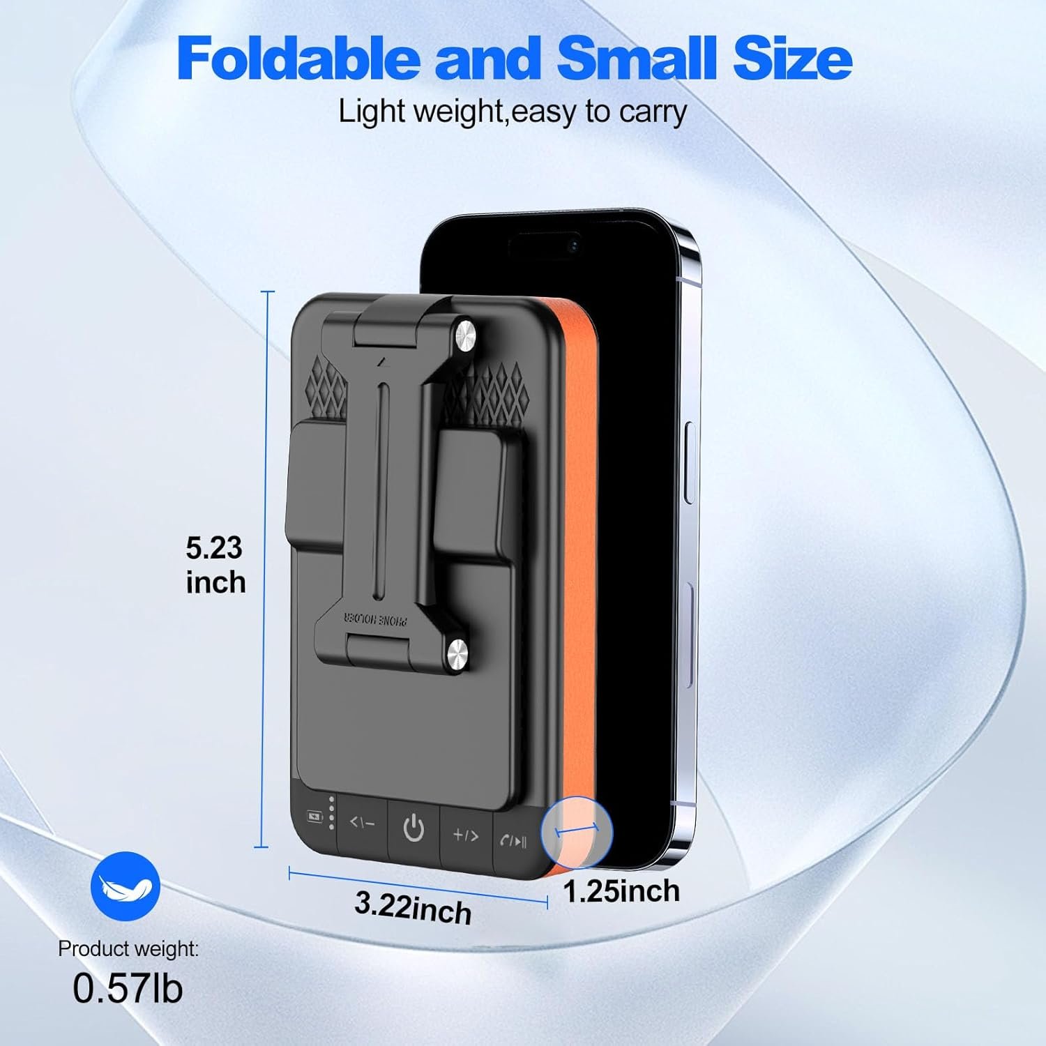 JTEMAN Bluetooth Speaker Phone Stand with Power Bank,Portable Foldable Charging Speaker Stand,Birthday Gifts for Men and Women Tech Gadgets - Image 3