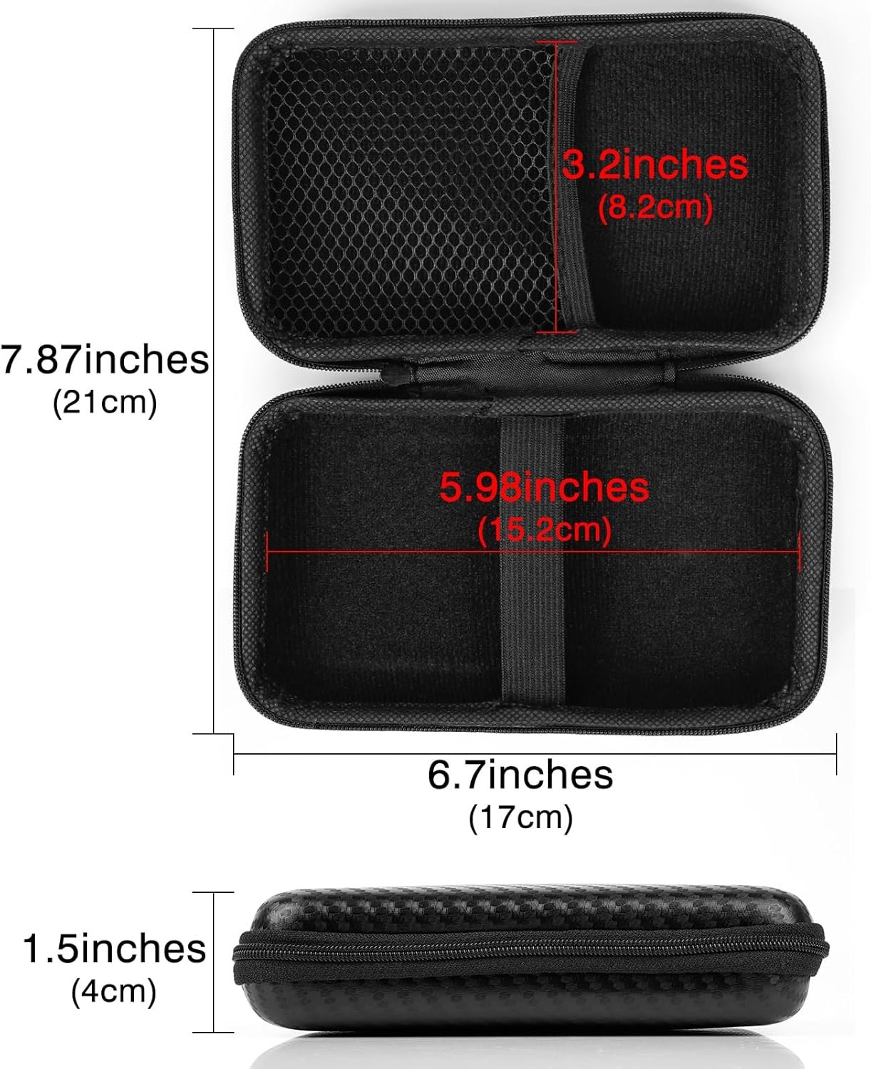 Solar Power Bank Carrying Case - Portable Hard Travel Storage Box for Solar Chargers, Compatible with BLAVOR 10000mAh, Durecopow 20000mAh(Black) - Image 2