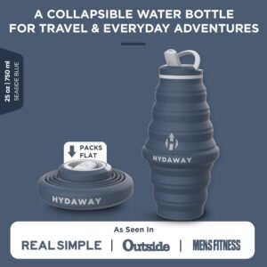 HYDAWAY 25oz Collapsible Water Bottle – BPA-Free, Leakproof, Lightweight, and Space-Saving – Perfect for Hiking, Travel, and All-Day Hydration