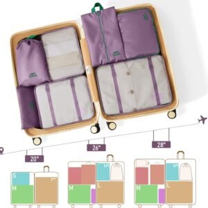 8 Set Packing Cubes for Travel Suitcase Organizer Bags Luggage Packing Cubes Set Travel Essentials Accessories Gifts for Women