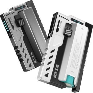 Portable Charger Case Power Bank,Tactical Style Design Portable Battery Charger Shell 20W USB-C for Multi-Device Charging,for iPhone 16/15 Series,MacBook,Samsung(Battery Not Included)