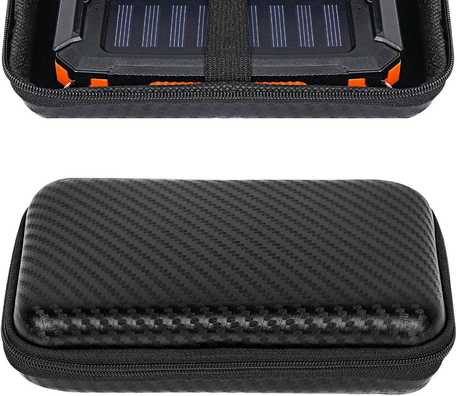 Solar Power Bank Carrying Case - Portable Hard Travel Storage Box for Solar Chargers, Compatible with BLAVOR 10000mAh, Durecopow 20000mAh(Black)
