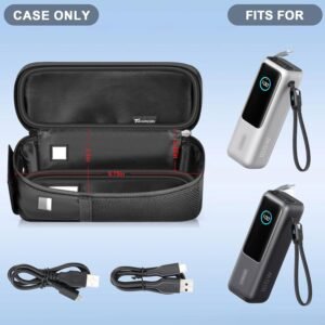 Case Compatible with Anker Laptop Power Bank 25,000mAh, Travel Carrying Holder for Portable Charger with Triple 100W USB-C Ports &Cables for Business Air Travel /Camping /Adventure Sports (Bag Only)