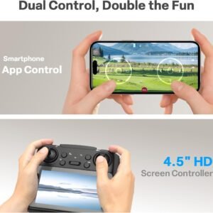 Drone for Kids with Camera and 4.5″ Screen Remote – Beginner RC Drone with Brushless Motor, Optical Flow Hover, One-Key Takeoff, FPV Video, 2 Batteries