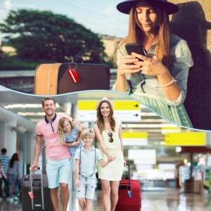 Luggage Tags for Suitcases Aluminum 6 Pack Tags with Name Tag Address Tag Suitable for Travel Essentials Luggage Accessories Suitcase Bags Backpacks