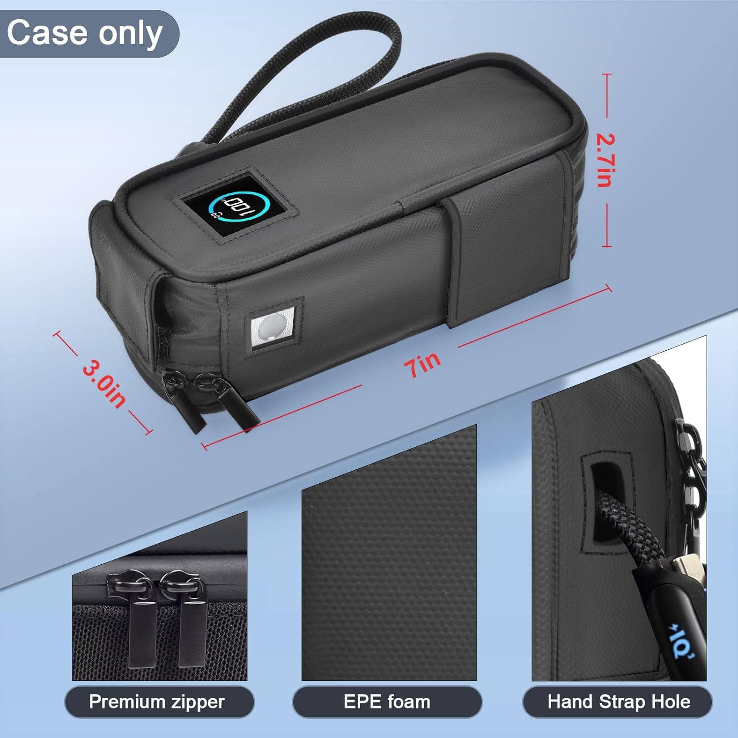Case Compatible with Anker Laptop Power Bank 25,000mAh, Travel Carrying Holder for Portable Charger with Triple 100W USB-C Ports &Cables for Business Air Travel /Camping /Adventure Sports (Bag Only) - Image 3